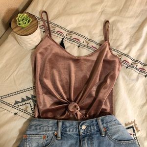 Aeropostale pink velvet tank top
